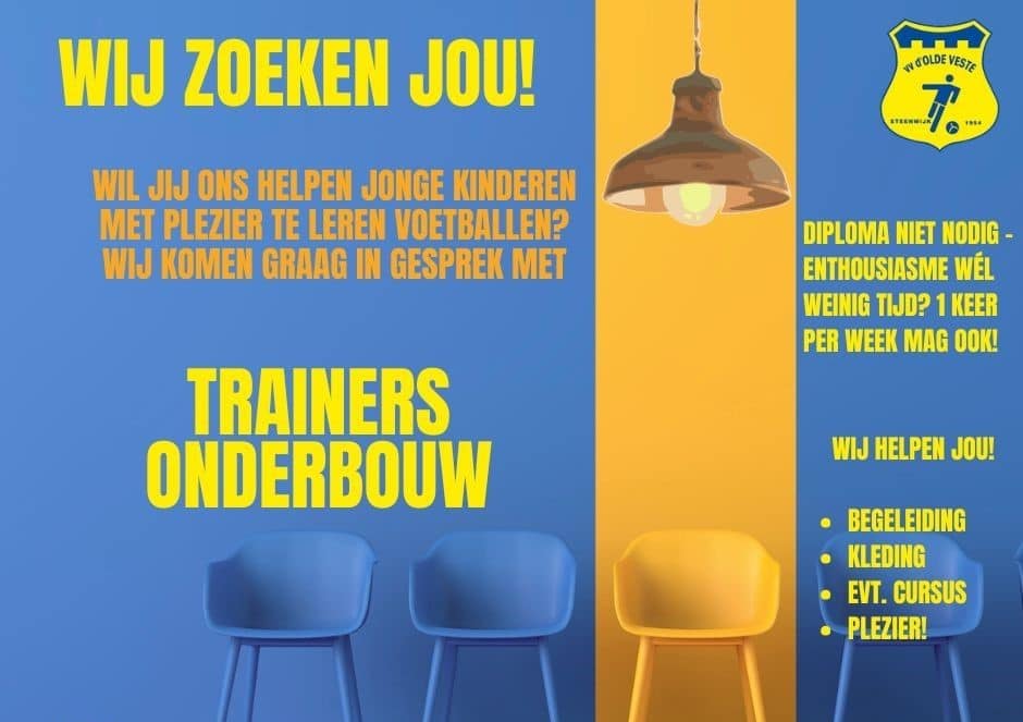 Jeugdvoetbaltrainer Onderbouw (M/V) at d'Olde Veste '54
