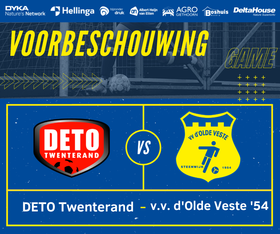 Voorbeschouwing DETO – v.v. d’Olde Veste ‘54