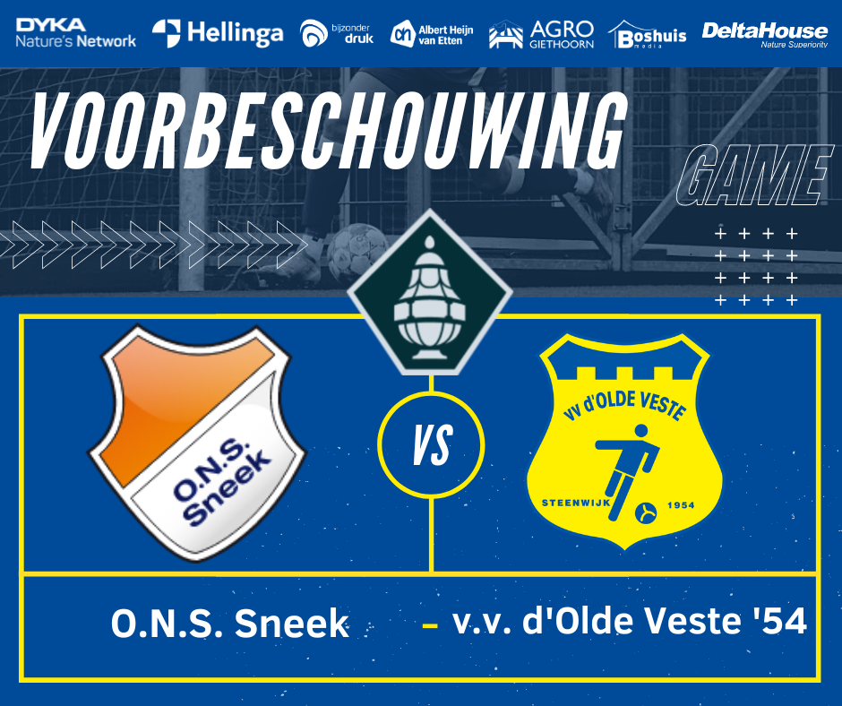 Voorbeschouwing O.N.S. Sneek - v.v. d’Olde Veste ’54