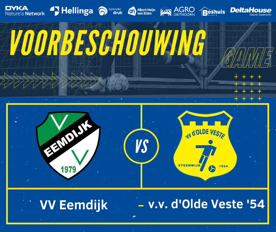 Voorbeschouwing v.v. Eemdijk - v.v. d’Olde Veste ’54